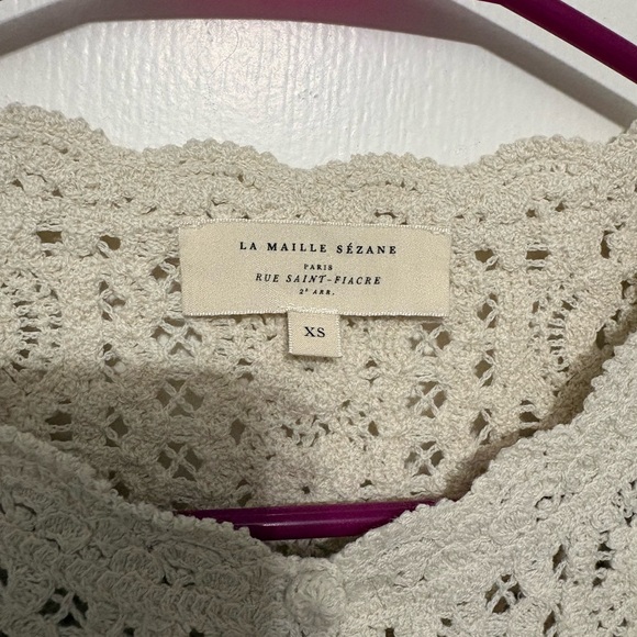 Sezane Noelie cardigan crochet sweater - Picture 4 of 11